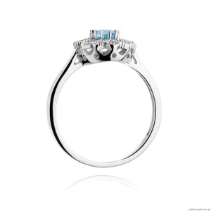 Pierścionek W354 Topaz 0,50ct białe złoto