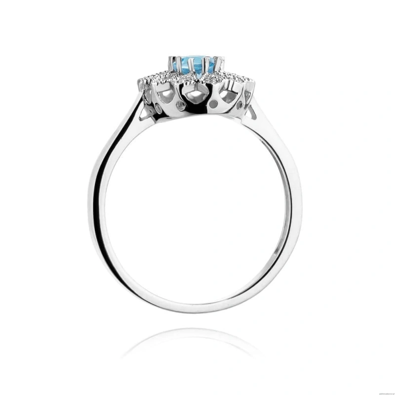Pierścionek W354 Topaz 0,50ct białe złoto