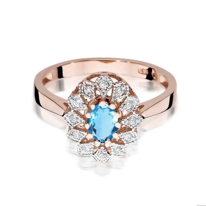 Pierścionek W354 Topaz 0,50ct różowe złoto