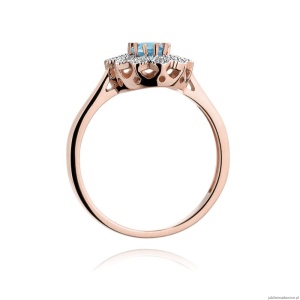 Pierścionek W354 Topaz 0,50ct różowe złoto