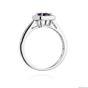 Pierścionek W403 Ametyst 0,50ct białe złoto