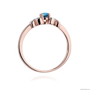 Pierścionek W414 Topaz 0,15ct różowe złoto