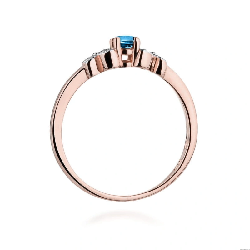 Pierścionek W414 Topaz 0,15ct różowe złoto