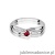 Pierścionek W415 Rubin 0,15ct białe złoto
