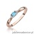 Pierścionek W428 Topaz 0,15ct różowe złoto