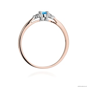 Pierścionek W428 Topaz 0,15ct różowe złoto