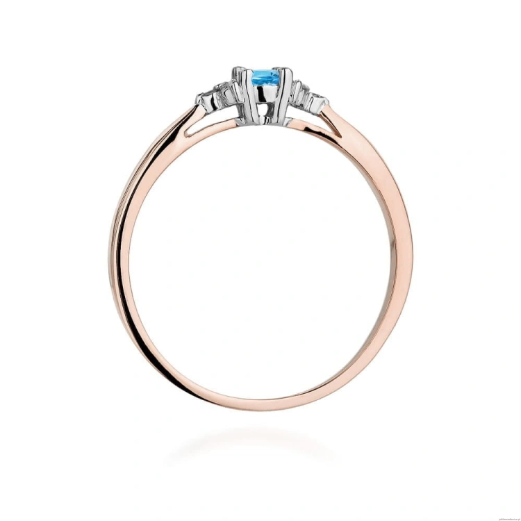 Pierścionek W428 Topaz 0,15ct różowe złoto