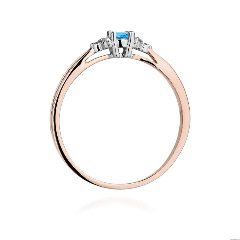 Pierścionek W428 Topaz 0,15ct różowe złoto