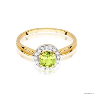 Pierścionek W538 Oliwin 0,90ct żółte złoto
