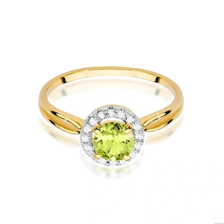 Pierścionek W538 Oliwin 0,90ct żółte złoto