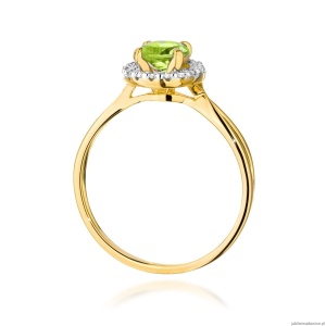 Pierścionek W538 Oliwin 0,90ct żółte złoto