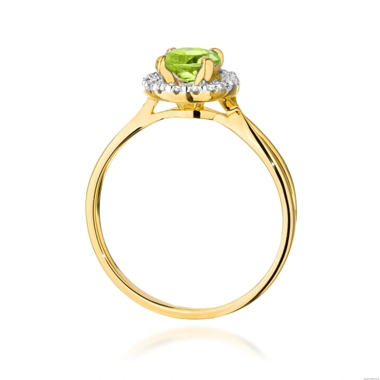 Pierścionek W538 Oliwin 0,90ct żółte złoto
