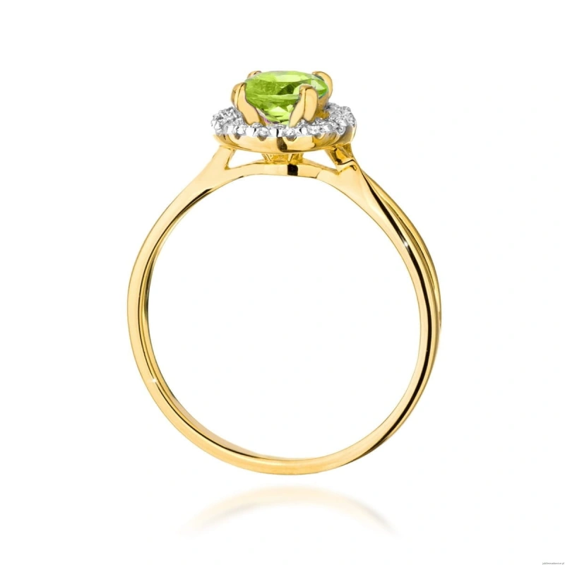 Pierścionek W538 Oliwin 0,90ct żółte złoto