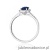 Pierścionek W575 Szafir 0,60ct białe złoto