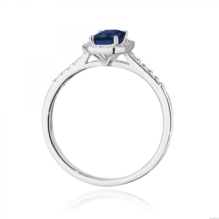 Pierścionek W575 Szafir 0,60ct białe złoto
