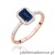 Pierścionek W575 Szafir 0,60ct różowe złoto