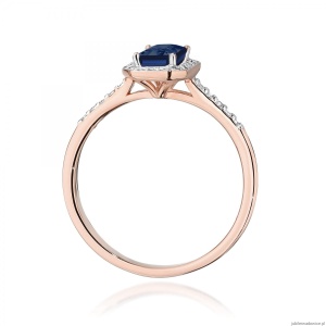 Pierścionek W575 Szafir 0,60ct różowe złoto