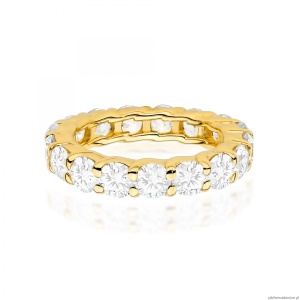 Pierścionek W0516 z diamentami żółte złoto
