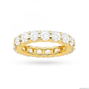 Pierścionek W0516 z diamentami żółte złoto