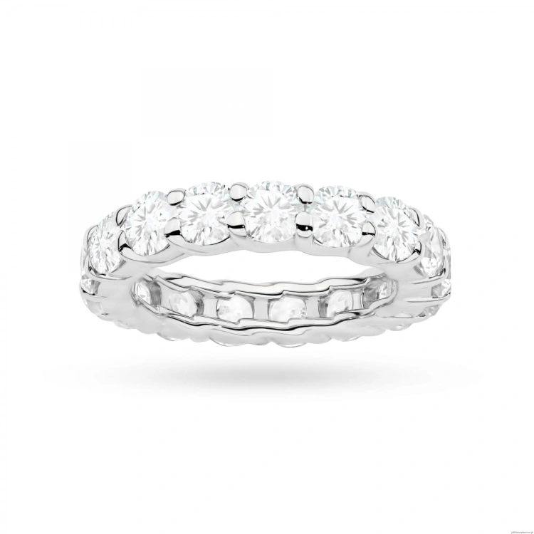 Pierścionek W0516 z diamentami białe złoto