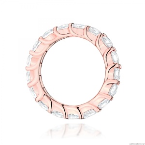 Pierścionek W0516 z diamentami różowe złoto