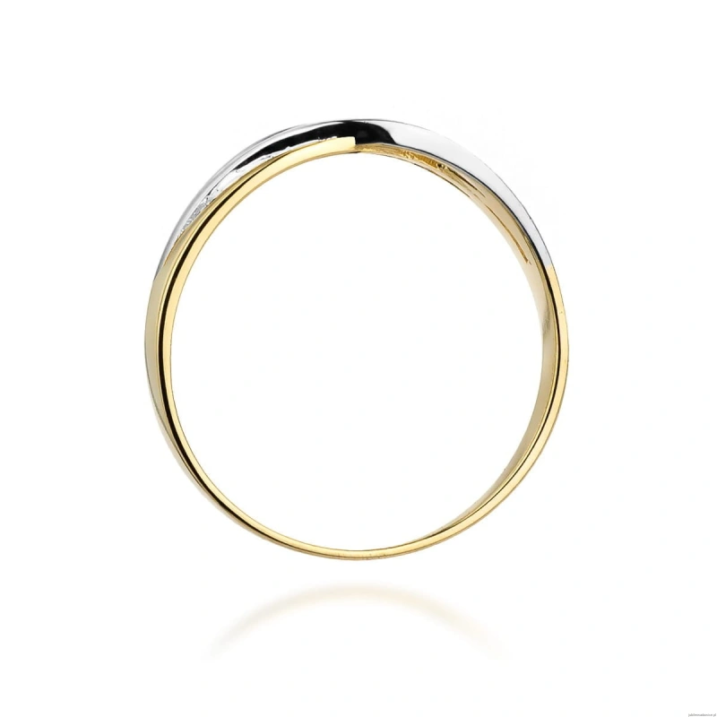 Pierścionek W156 Diament 0,04ct żółte złoto