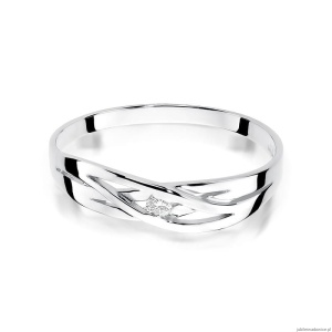 Pierścionek W156 Diament 0,04ct białe złoto