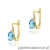 Kolczyki K0011 Topaz 2 x 0,50ct żółte złoto