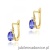Kolczyki K0011 Tanzanit 2 x 0,40ct żółte złoto