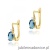Kolczyki K0011 Topaz London Blue 2 x 0,50ct żółte złoto