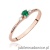 Pierścionek W0614 Szmaragd 0,15ct różowe złoto
