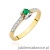 Pierścionek W0435 Szmaragd 0,15ct żółte złoto