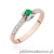 Pierścionek W0435 Szmaragd 0,15ct różowe złoto