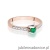 Pierścionek W0435 Szmaragd 0,15ct różowe złoto