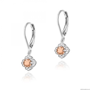 Kolczyki K0571 Morganit 2 x 0,25ct białe złoto