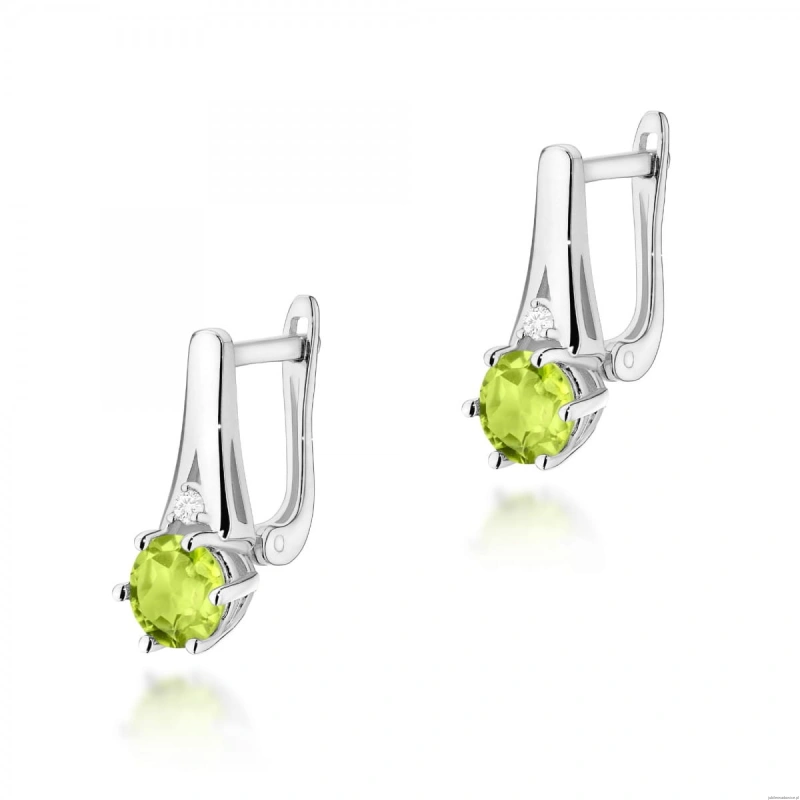 Kolczyki K0572 Oliwin 2 x 0,60ct białe złoto