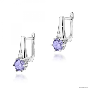 Kolczyki K0572 Tanzanit 2 x 0,50ct białe złoto