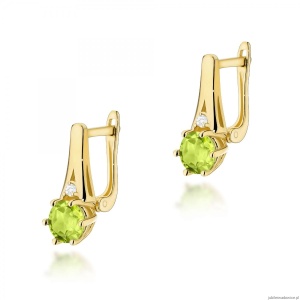 Kolczyki K0572 Oliwin 2 x 0,60ct żółte złoto