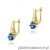 Kolczyki K0572 Topaz London Blue 2 x 0,50ct żółte złoto
