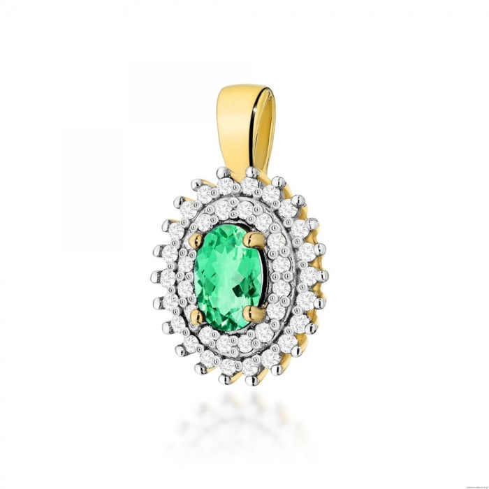 Zawieszka Z303 Szmaragd 0,40ct żółte złoto