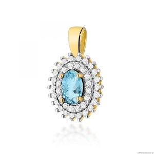 Zawieszka Z303 Topaz 0,50ct żółte złoto