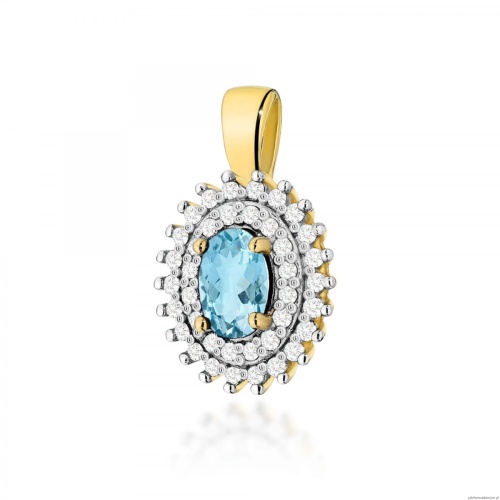 Zawieszka Z303 Topaz 0,50ct żółte złoto