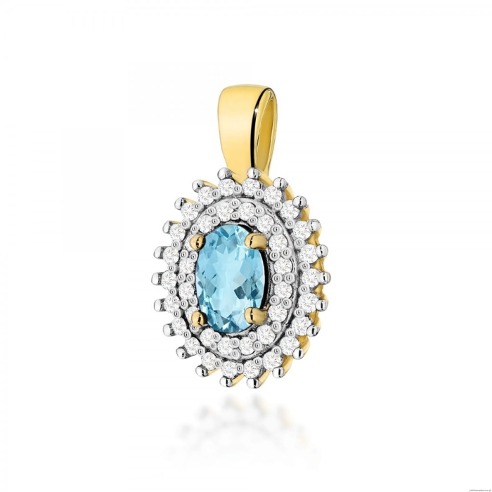 Zawieszka Z303 Topaz 0,50ct żółte złoto