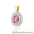 Zawieszka Z303 Różowy Topaz 0,50ct żółte złoto