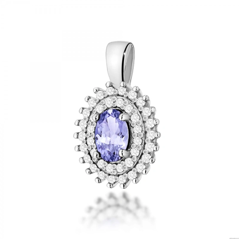 Zawieszka Z303 Tanzanit 0,40ct białe złoto