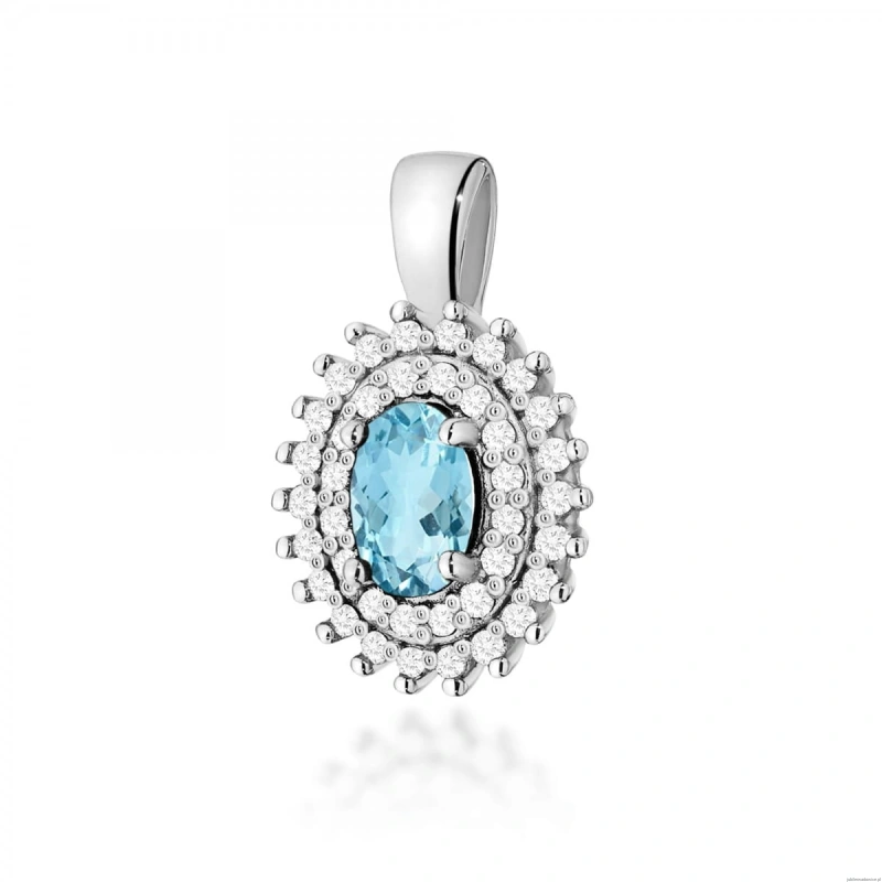 Zawieszka Z303 Topaz 0,50ct białe złoto