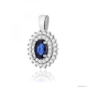 Zawieszka Z303 Szafir 0,70ct białe złoto