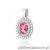 Zawieszka Z303 Różowy Topaz 0,50ct białe złoto