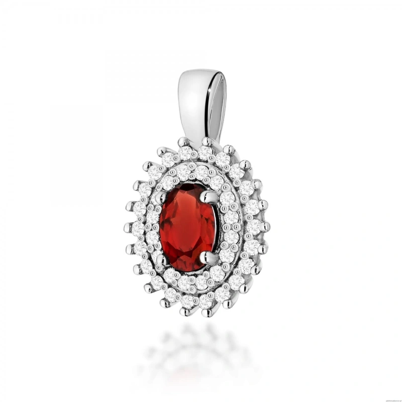 Zawieszka Z303 Granat 0,50ct białe złoto