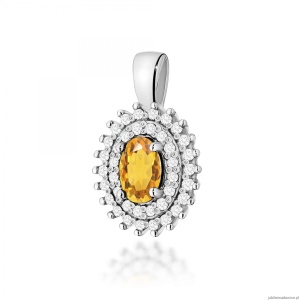 Zawieszka Z303 Cytryn 0,60ct białe złoto